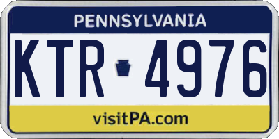 PA license plate KTR4976