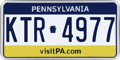 PA license plate KTR4977