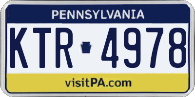 PA license plate KTR4978