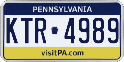 PA license plate KTR4989