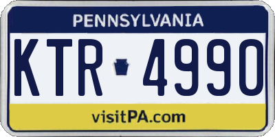 PA license plate KTR4990