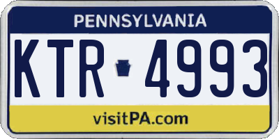 PA license plate KTR4993