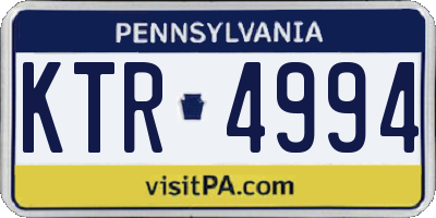 PA license plate KTR4994