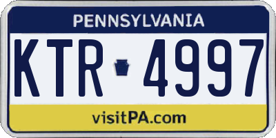 PA license plate KTR4997