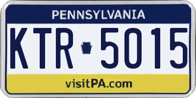 PA license plate KTR5015