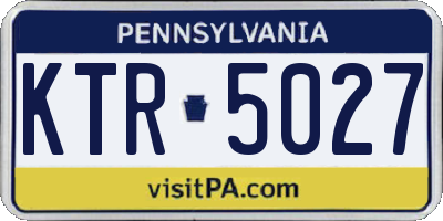 PA license plate KTR5027