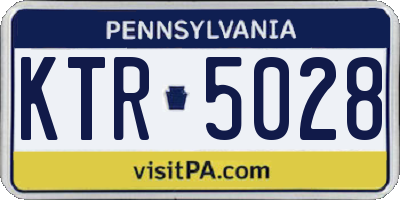 PA license plate KTR5028