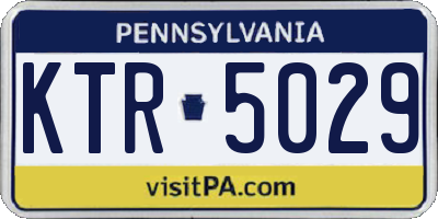PA license plate KTR5029