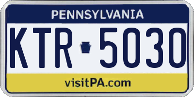 PA license plate KTR5030