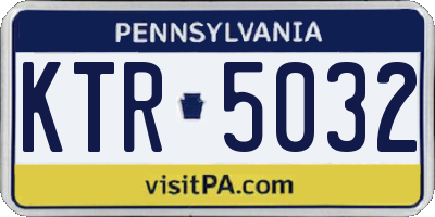 PA license plate KTR5032