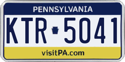 PA license plate KTR5041