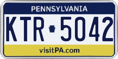 PA license plate KTR5042