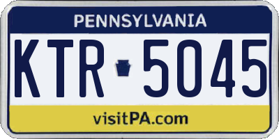 PA license plate KTR5045