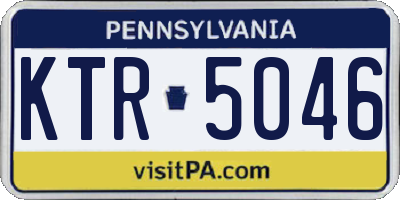 PA license plate KTR5046