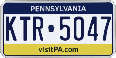 PA license plate KTR5047