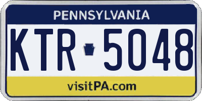 PA license plate KTR5048