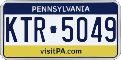PA license plate KTR5049