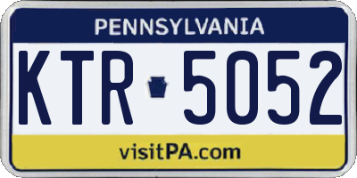 PA license plate KTR5052
