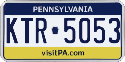 PA license plate KTR5053