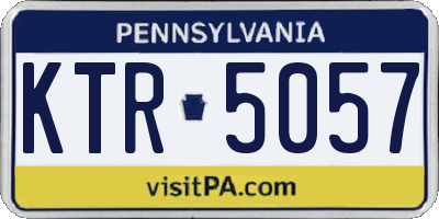 PA license plate KTR5057