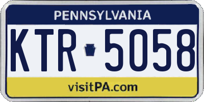 PA license plate KTR5058
