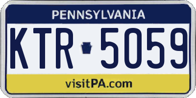 PA license plate KTR5059
