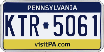 PA license plate KTR5061