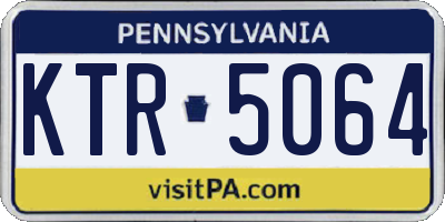PA license plate KTR5064