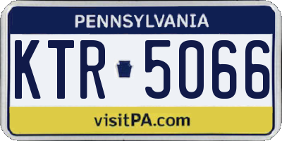 PA license plate KTR5066