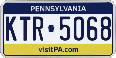 PA license plate KTR5068