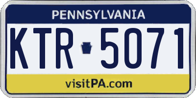 PA license plate KTR5071