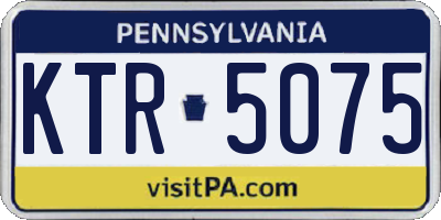 PA license plate KTR5075