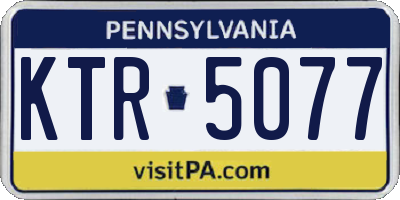 PA license plate KTR5077