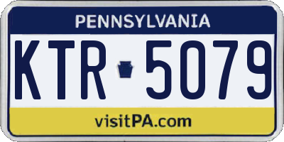PA license plate KTR5079