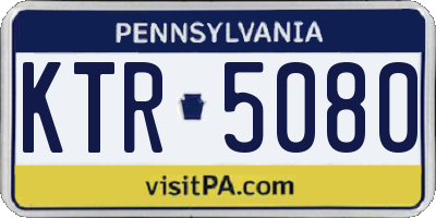 PA license plate KTR5080
