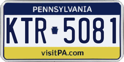 PA license plate KTR5081