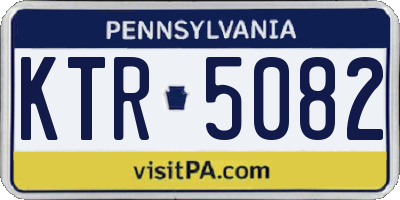 PA license plate KTR5082