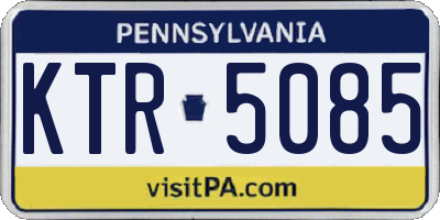PA license plate KTR5085