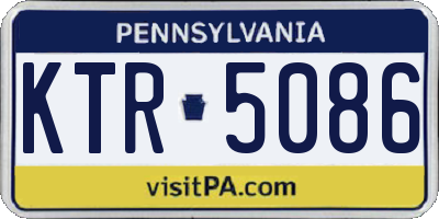 PA license plate KTR5086