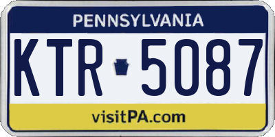 PA license plate KTR5087