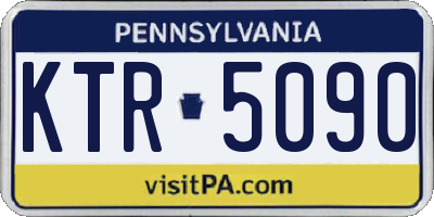 PA license plate KTR5090