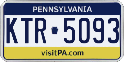 PA license plate KTR5093