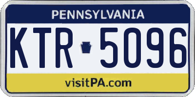 PA license plate KTR5096