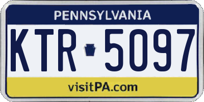 PA license plate KTR5097