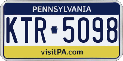 PA license plate KTR5098