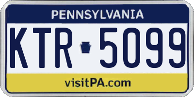 PA license plate KTR5099