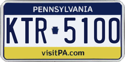 PA license plate KTR5100