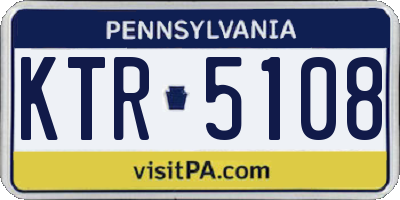 PA license plate KTR5108