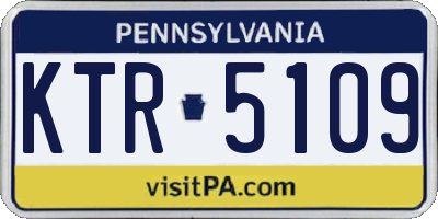 PA license plate KTR5109