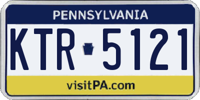 PA license plate KTR5121